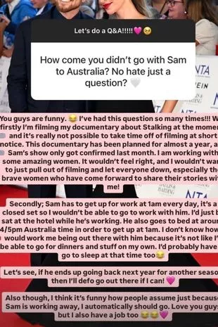 Zara McDermott发表声明解释为什么她没有加入Sam Thompson的《我是名人》